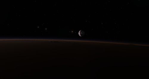 Žaidimas, Spaceengine, Mėnulis, Tamsi, Jupiteris