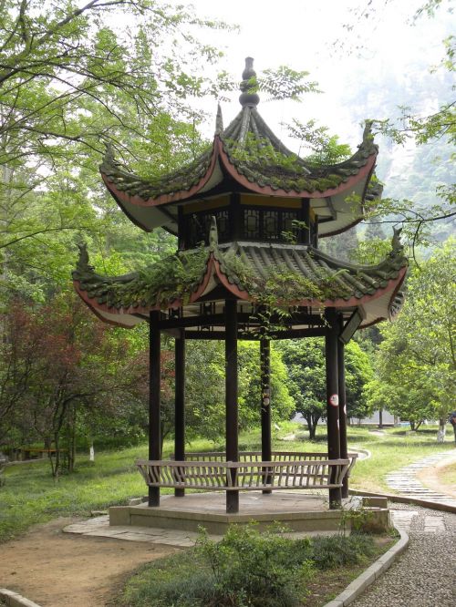 Pavėsinė, Pagoda, Parkas, Kinija, Struktūra