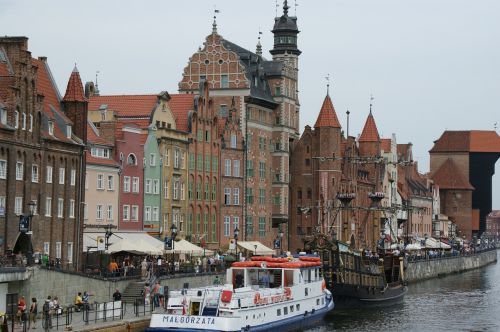 Gdanskas, Danzig, Lenkija, Kelionė, Miestas, Senas, Pastatas, Miestas, Lenkas, Ekskursijos, Europietis, Turizmas, Architektūra, Europa