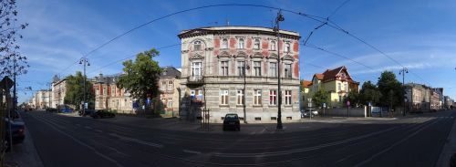 Gdanska Gatvė, Bydgoszcz, Lenkija, Panorama, Architektūra, Pastatai, Fasadai