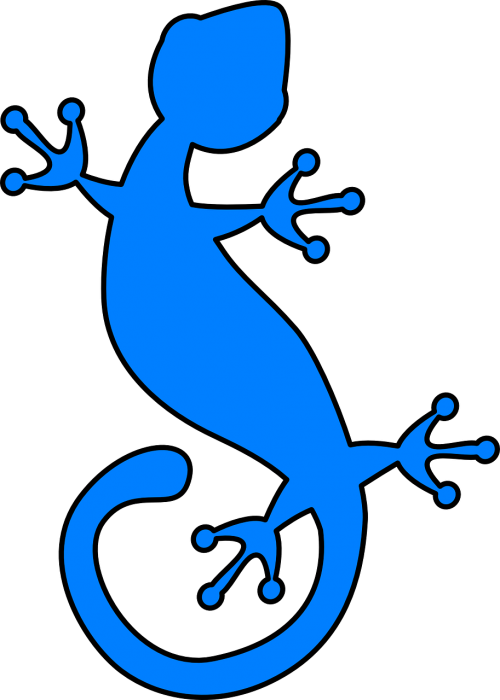 Gecko, Driežas, Iguana, Ropliai, Mėlynas, Nemokama Vektorinė Grafika