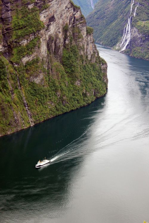 Geirangerfjord, Norvegija, Post Laivo Maršrutas, Kruizinis Laivas, Fjordas