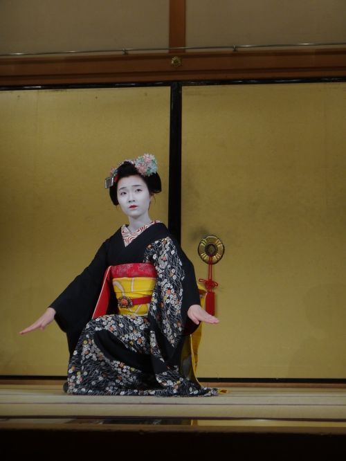 Geiša, Kyoto, Kultūra, Centrinis, Japonija, Žaisti, Kimono, Makiažas