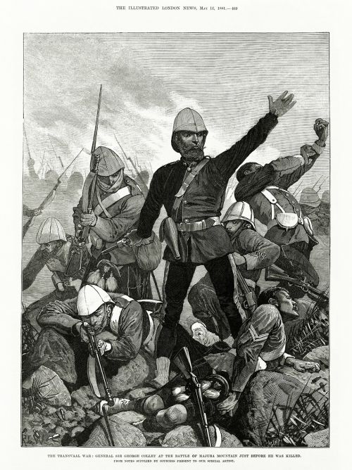 Apskritai, Lyderis, Sir George Colleykrieg, Transvaal, Karas, 1881, Piešimas