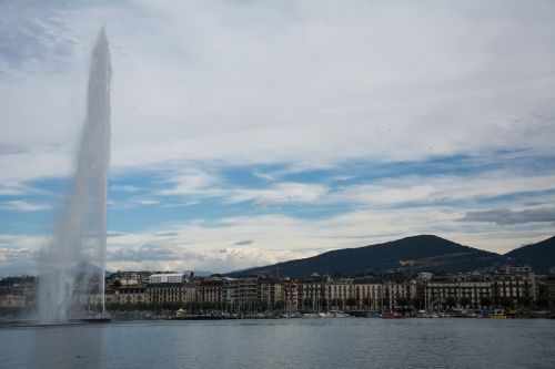 Geneva, Fontanas, Lankytinos Vietos, Ežero Geneva, Šveicarija, Nuotaika, Vanduo, Ežeras