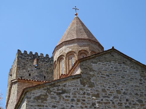 Gruzija, Tvirtovė, Ananuri, Gruzijos Karinis Kelias, Bažnyčia, Viduramžiai, Kaukazas, Pastatas