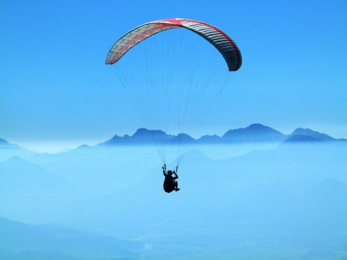 Gerlitz Ledynas, Kalnai, Ryte, Paragliding, Aušra