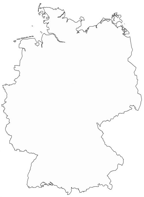Vokietija, Vokietijos Žemėlapis, Vokietijos Žemėlapis