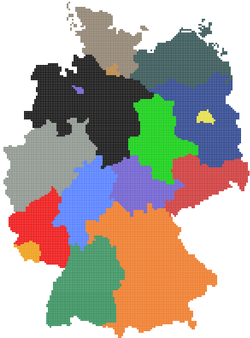 Vokietija, Žemėlapis, Regionai, Interneto Svetainė, Marškinėliai, Plakatas