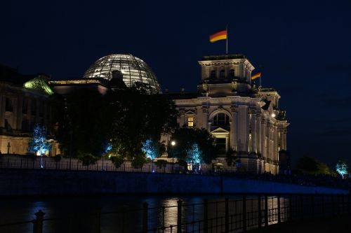 Vokietija, Berlynas, Reichstagas, Naktis