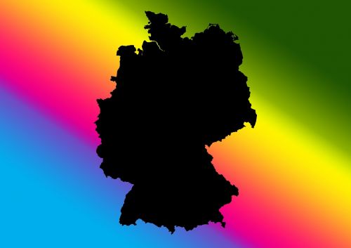 Vokietija, Žemėlapis, Spalva, Spalvinga, Respublika, Spalvinga Respublika