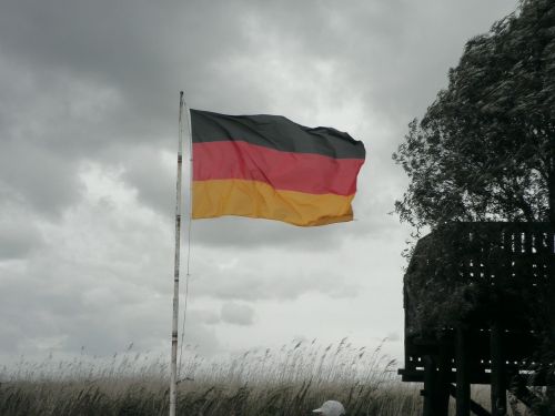 Vokietija, Vėliava, Juodas Raudonas Auksas, Vėjas, Tautybė, Plazdėjimas, Smūgis