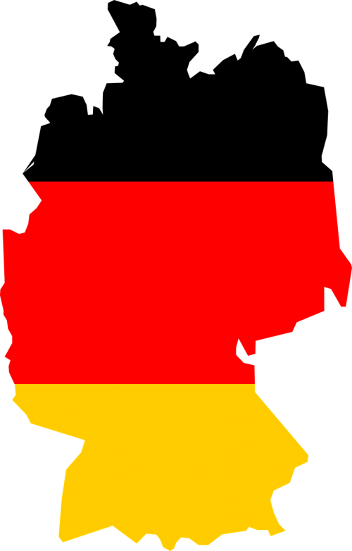 Vokietija, Vėliava, Žemėlapis, Europa, Tauta, Nemokama Vektorinė Grafika