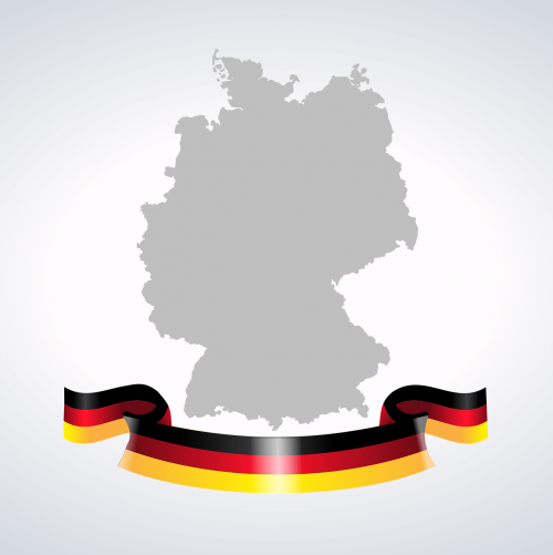 Vokietijos Žemėlapis, Vokietija, Žemėlapis, Kontūras, Sienos, Kontūrai, Grupė, Juoda, Raudona, Auksas, Nemokama Vektorinė Grafika
