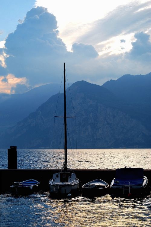 Gewitterstimmung, Lago Di Como, Ežeras, Debesys