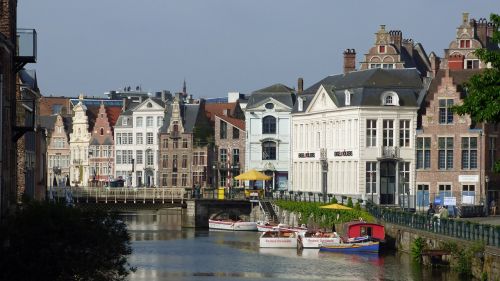 Gentas, Belgija, Kanalas, Architektūra, Pastatas, Gent