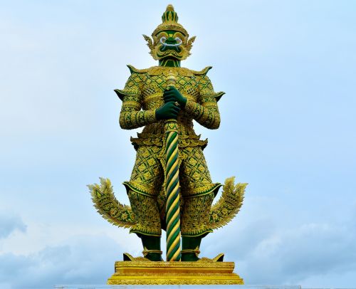 Milžinas, Statula, Idolas, Smaragdinės Budos Šventykla, Tailandas