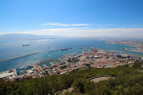 Gibraltaras,  Anglų,  Britų,  Viduržemio Jūros,  Atlanto,  Kraštovaizdis