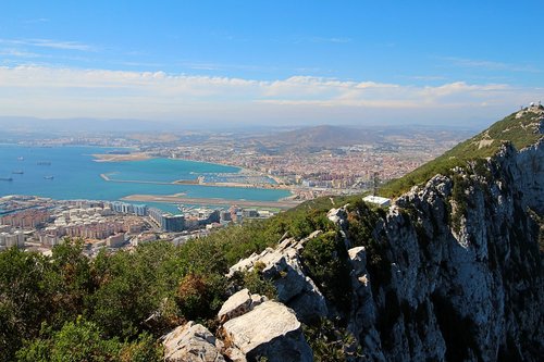 Gibraltaras,  Britų,  Viduržemio Jūros,  Pusiasalyje,  Vaizdingas
