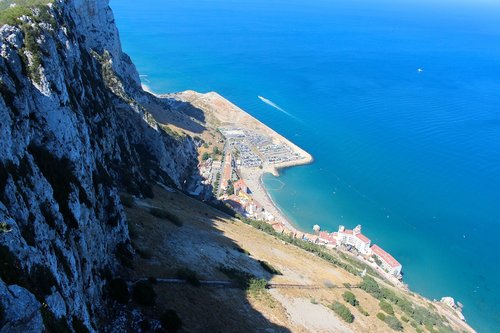 Gibraltaras,  Rokas,  Viduržemio Jūros,  Jungtinė Karalystė,  Pakrantė