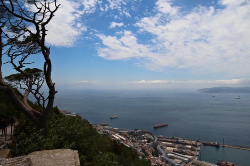 Gibraltaras,  Ankštas,  Britų,  Debesys,  Dangus,  Kraštovaizdis,  Rokas