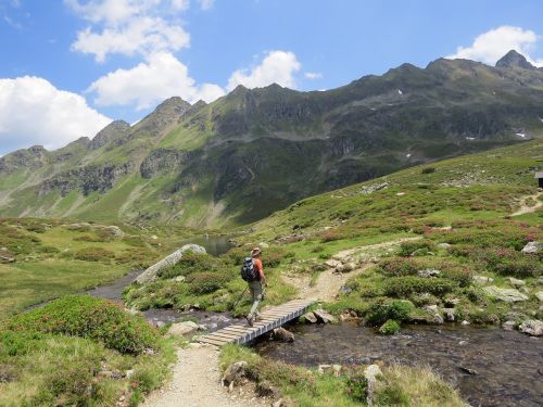 Giglachsee, Austria, Kalnai, Kraštovaizdis, Vanduo, Gamta, Srautas, Vasara, Mėlynas Dangus, Žygiai