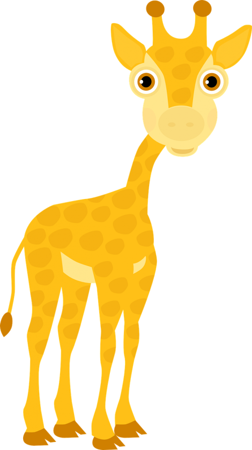 Žirafa, Cub, Zoologijos Sodas, Afrika, Safari, Bandas, Mielas, Nemokama Vektorinė Grafika