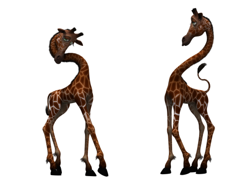 Žirafa, Žinduolis, Juokinga, Fantazija, Skaitmeninis Menas, Izoliuotas