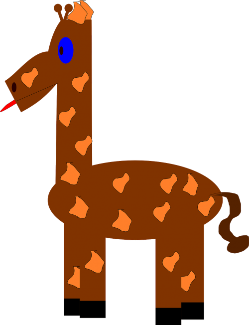 Žirafa, Gyvūnas, Žinduolis, Ruda, Laukinė Gamta, Nemokama Vektorinė Grafika