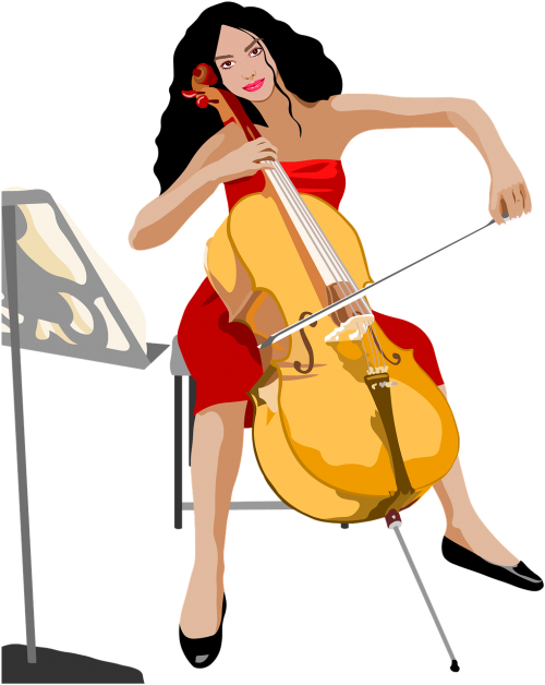 Mergaitė, Groti Violončelę, Instrumentas, Muzika, Klasikinis, Sėdi, Violončelė, Lankas