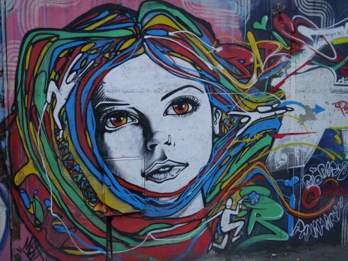 Mergaitė, Miesto Menas, Grafiti, Graffiti Menas, Laimingas, Žmonės
