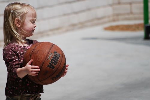 Mergaitė, Krepšinis, Mielas, Žaisti, Žaidimas, Vaikai