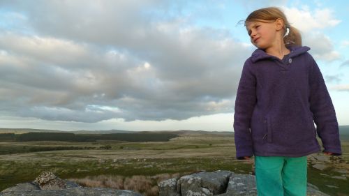 Mergaitė, Laukiniai, Gamta, Moorland, Dartmoor, Kraštovaizdis