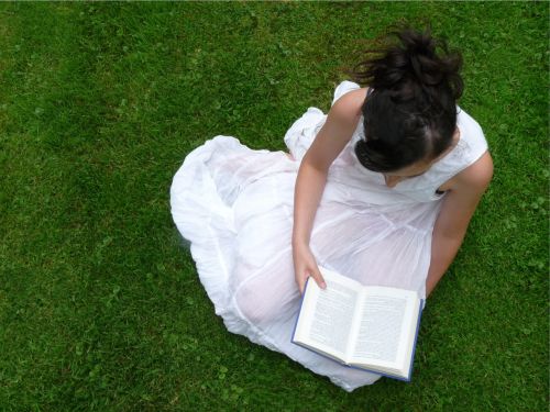 Mergaitė, Skaitymas, Knyga, Literatūra, Balta