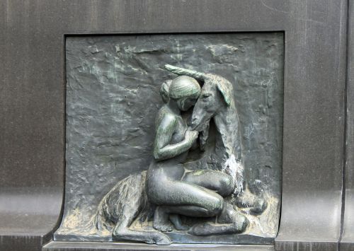 Mergaitė, Skulptūra, Vienaragis, Oslo, Bausmė, Bronza