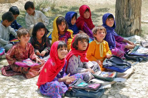 Mergaitė, Moksleivė, Mokytis Schulem, Afganistanas, Musulmonai, Islamas, Vaikai, Vaikinai, Berniukai