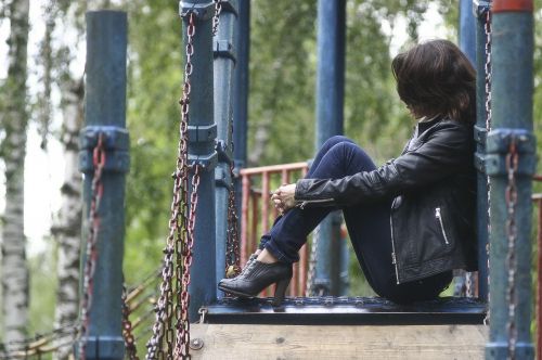Mergaitė, Fotografija, Parkas