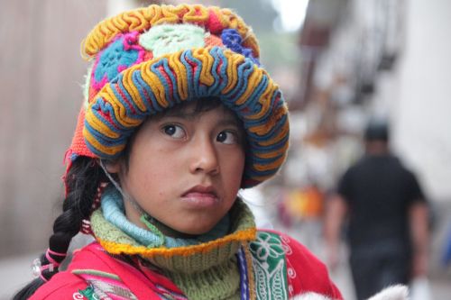 Mergaitė,  Peru,  Peru,  Žiūrėti,  Portretas