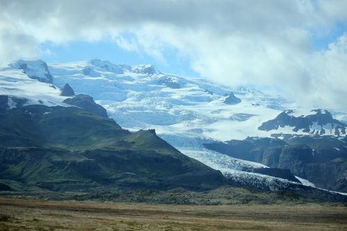 Ledynas, Kalnas, Iceland, Laukas, Ledas, Sniegas, Debesis, Dušai