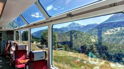 Glacierexpress, Šveicarija, Traukinys, Panorama, Alpės, Swiss, Turizmas