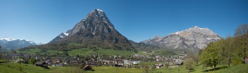 Glarus Alps, Glarus, Glärnisch, Alpių, Šveicarija, Kalnai, Priekinis Glärnisch, Panorama