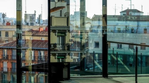 Stiklas, Atspindys, Architektūra, Šiuolaikiška, Madride