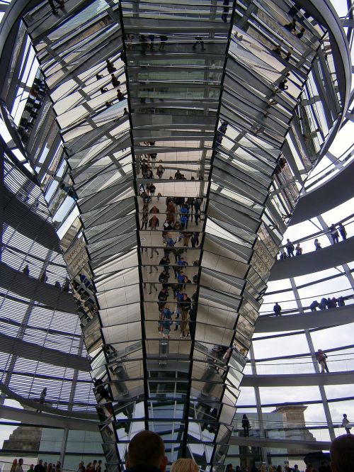 Stiklo Kupolas, Berlynas, Reichstagas, Architektūra, Veidrodis, Pastatas, Vokietija, Politika, Kapitalas, Kupolas, Atspindys, Turistinis, Vyriausybė