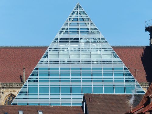 Stiklo Piramidė, Pastatas, Architektūra, Stogai, Miestas, Ulm