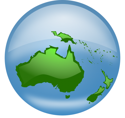 Gaublys, Pasaulis, Žemė, Okeanija, Žemėlapis, Australia, Ramiojo Vandenyno Regionas, Nemokama Vektorinė Grafika