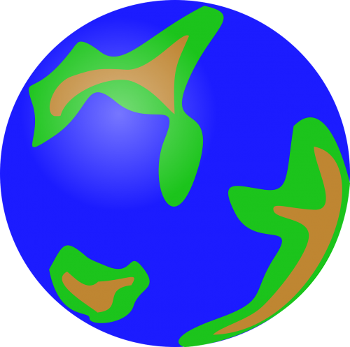 Gaublys, Pasaulis, Planeta, Žalias, Žemė, Geografija, Sfera, Mėlynas, Nemokama Vektorinė Grafika