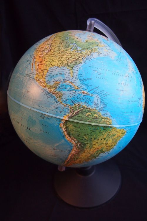 Gaublys, Pusrutulis, Amerikietis, Pasaulis, Pasaulio Žemėlapis