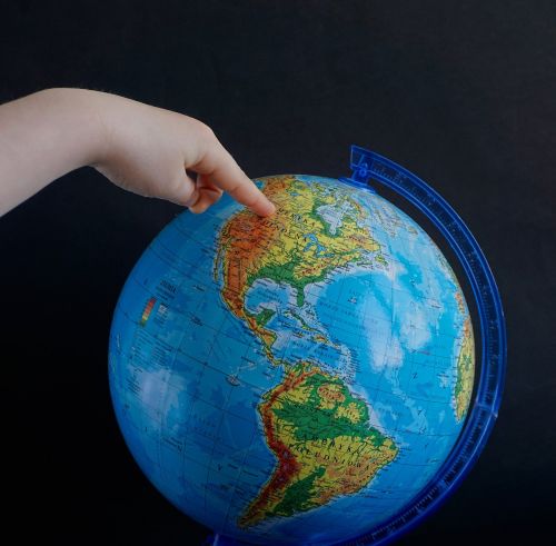 Globus, Žemėlapis, Pirštas, Žemė, Vaikas, Paieška, Nurodant, Kelionė, Atkreipti, Amerikietis, Pasaulis, Švietimas