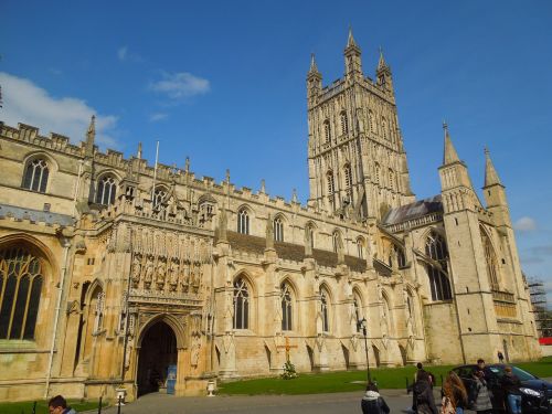 Gloucesteris, Gloucesterio Katedra, Gločesterio Katedra, Gotika, Uk, Jungtinė Karalystė, Anglija, Pastatas, Architektūra, Religija, Bažnyčia
