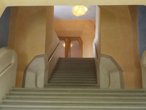 Goetheanum, Dornach, Šveicarija, Antropozofija, Rudolf Steiner, Forma, Laiptinė, Laiptai, Architektūra, Pastatas, Interjero Dizainas